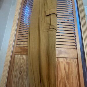 Gentle Fawn Medium Mustard Jogger Pants Elastic Waist Cargo Pocket Lounge